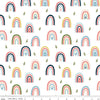 SALE Day in the Life Rainbows C13661 White - Riley Blake Designs - Quilting Cotton Fabric