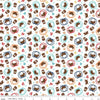 CLEARANCE Pets Hamsters C13654 White - Riley Blake Designs - Children's Hamster Hearts Paw Prints  - Quilting Cotton Fabric