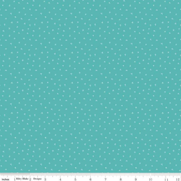 SALE Pets Stars C13657 Teal by Riley Blake Designs - Children's Star - Quilting Cotton Fabric