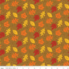 SALE Fall's in Town Leaves C13511 Tan - Riley Blake Designs - Thanksgiving Autumn Leaves Acorns - Quilting Cotton Fabric