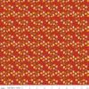 SALE Fat Quarter End of Bolt - Fall's in Town Floral C13515 Red - Riley Blake Designs - Thanksgiving Autumn Flowers - Quilting Cotton Fabric
