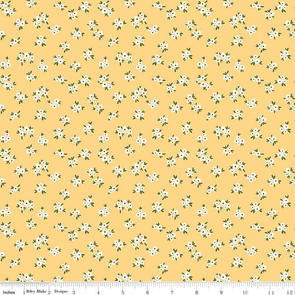 SALE Homemade Blossoms C13724 Sunshine - Riley Blake Designs - Floral Flowers - Quilting Cotton Fabric