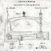 SALE Sew Journal Sewing Machine Patent PANEL C13887 White - Riley Blake - J. Wecker Frisch - Quilting Cotton Fabric - 12 inch repeat