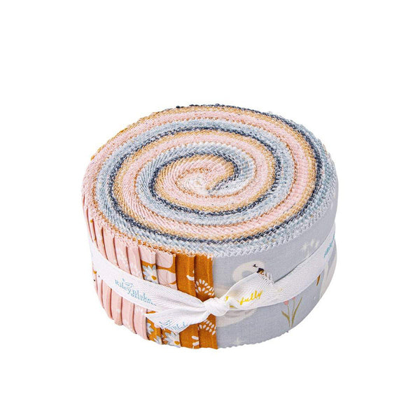 Little Swan 2.5 Inch Rolie Polie Jelly Roll 40 pieces - Riley Blake Designs - Precut Pre cut Bundle - Cotton Fabric