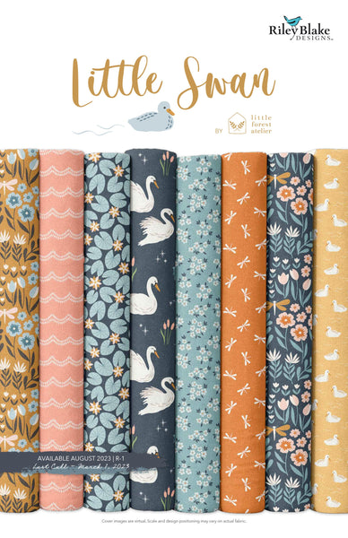 SALE Little Swan Layer Cake 10" Stacker Bundle - Riley Blake Designs - 42 piece Precut Pre cut - Quilting Cotton Fabric