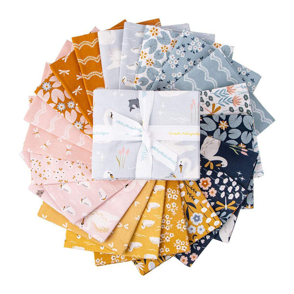 SALE Little Swan Fat Quarter Bundle 21 pieces - Riley Blake Designs - Pre cut Precut - Bird - Quilting Cotton Fabric