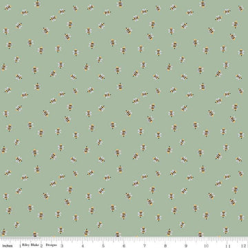 SALE Homemade Bumble Bees C13726 Sage - Riley Blake Designs - Quilting Cotton Fabric