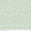 SALE Shades of Autumn Sprigs C13474 Tea Green - Riley Blake Designs - Thanksgiving Fall Floral Flowers Leaves - Quilting Cotton Fabric