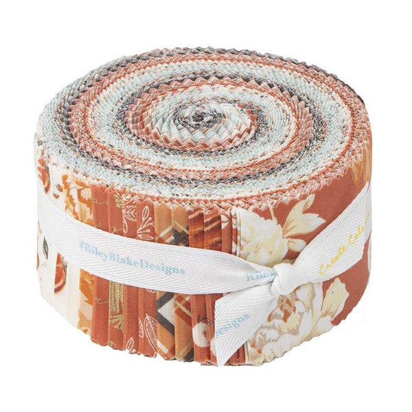 Shades of Autumn 2.5 Inch Rolie Polie Jelly Roll 40 pieces - Riley Blake - Precut Pre cut Bundle - Fall - Quilting Cotton Fabric