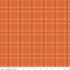 16" End of Bolt - Country Life Flannel Shirt C13796 Carrot by Riley Blake - Tone-on-Tone Plaid with White Lines - Quilting Cotton Fabric