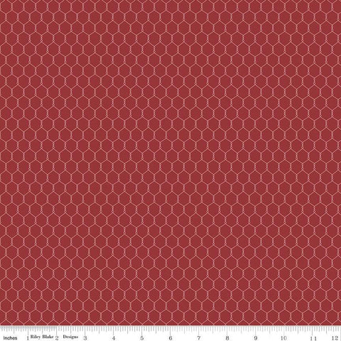 Country Life Chicken Wire C13797 Barn - Riley Blake Designs - Geometric Tone-on-Tone - Quilting Cotton Fabric