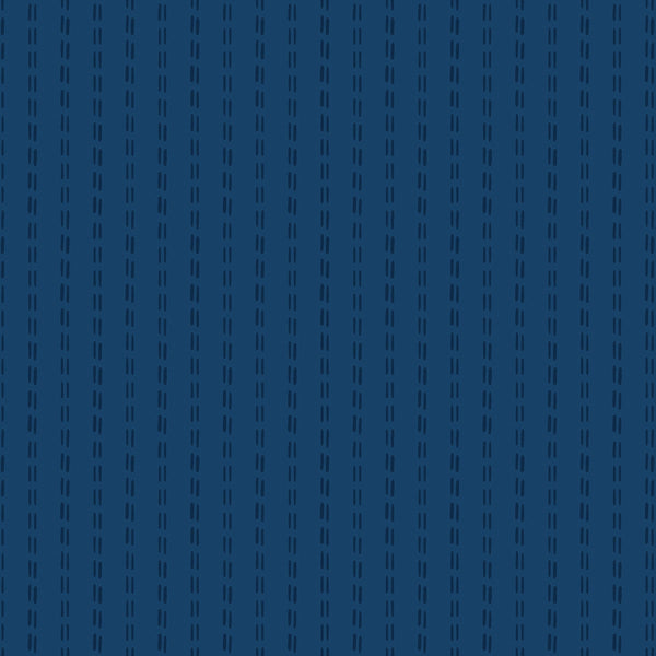 Fat Quarter End of Bolt - Santa Fe Stripes C13385 Navy - Riley Blake - Stitched-Line Stripe Southwest Southwestern - Quilting Cotton Fabric