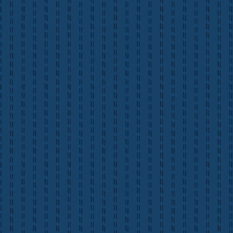 Fat Quarter End of Bolt - Santa Fe Stripes C13385 Navy - Riley Blake - Stitched-Line Stripe Southwest Southwestern - Quilting Cotton Fabric