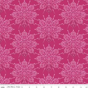 SALE Floralicious Medallion C13481 Hot Pink - Riley Blake Designs - Tone-on-Tone Medallions - Quilting Cotton Fabric