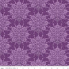 17" End of Bolt - Floralicious Medallion C13481 Purple - Riley Blake Designs - Tone-on-Tone Medallions - Quilting Cotton Fabric