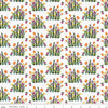CLEARANCE Floralicious Stems C13483 White - Riley Blake Designs - Floral Flowers - Quilting Cotton Fabric