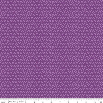 SALE Floralicious Tonal C13485 Purple - Riley Blake Designs - Tone-on-Tone Chevrons - Quilting Cotton Fabric