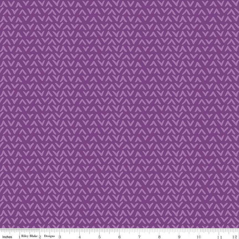 Floralicious Tonal C13485 Purple - Riley Blake Designs - Tone-on-Tone Chevrons - Quilting Cotton Fabric