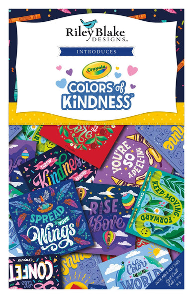 Colors of Kindness 2.5 Inch Rolie Polie Jelly Roll 40 pieces - Riley Blake - Precut Pre cut Bundle - Crayola - Quilting Cotton Fabric