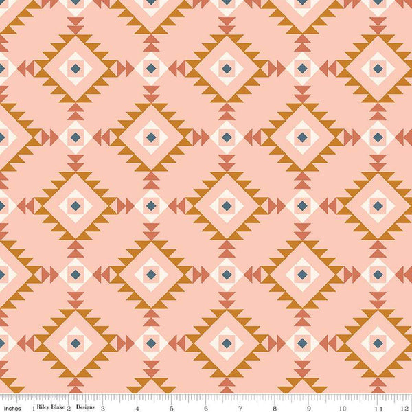 SALE Santa Fe Triangles C13381 Blush - Riley Blake Designs - Geometric Southwest Southwestern - Quilting Cotton Fabric