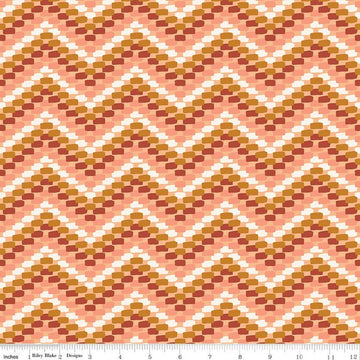 28" End of Bolt - CLEARANCE Santa Fe Chevron C13384 Sunset - Riley Blake  - Brush Strokes Southwest Southwestern - Quilting Cotton