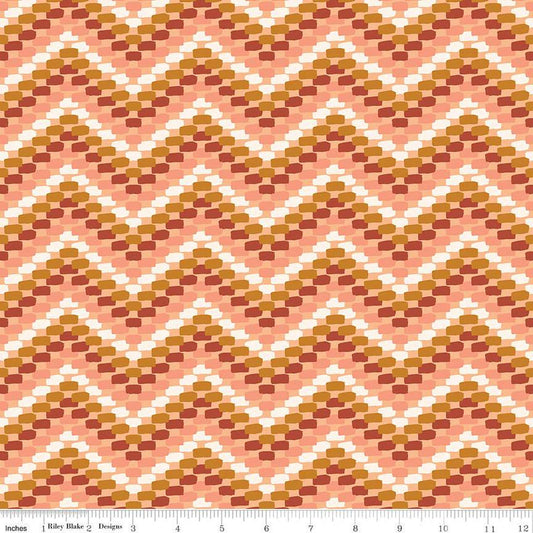 28" End of Bolt - CLEARANCE Santa Fe Chevron C13384 Sunset - Riley Blake  - Brush Strokes Southwest Southwestern - Quilting Cotton