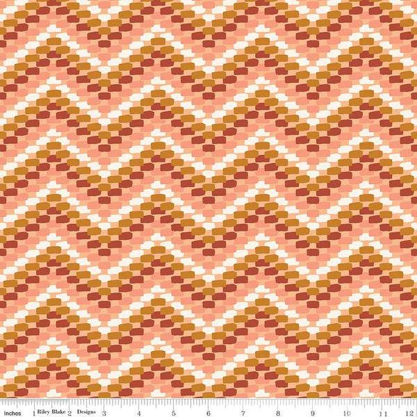 CLEARANCE Santa Fe Chevron C13384 Sunset by Riley Blake  - Brush Strokes Southwest Southwestern - Quilting Cotton