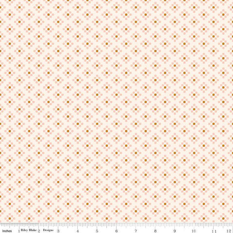 Santa Fe Squares C13387 Cream by Riley Blake Designs - Geometric Diagonal Grid Southwest Southwestern - Quilting Cotton Fabric