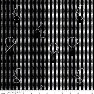 SALE Sew Journal Stitches C13885 Black - Riley Blake - Needle Thread Chain Stitch - J. Wecker Frisch - Quilting Cotton Fabric