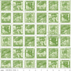 SALE Sew Journal Fashion Post C13895 Green - Riley Blake Designs - Vintage Stamps Women - J. Wecker Frisch - Quilting Cotton Fabric