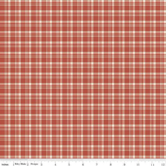 DEAL Arrival of Winter Plaid C13524 Rose - Riley Blake Designs - Quilting Cotton Fabric