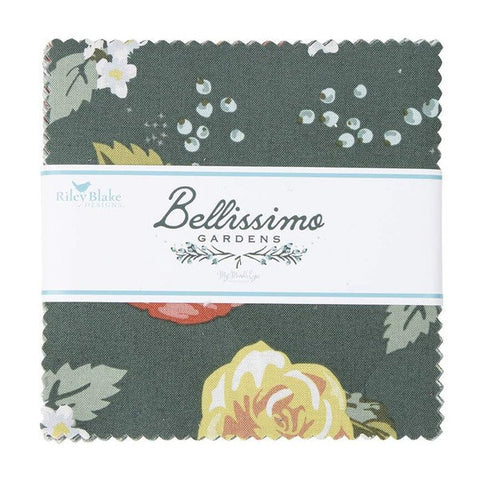 Bellissimo Gardens Charm Pack 5" Stacker Bundle - Riley Blake Designs - 42 piece Precut Pre cut - Quilting Cotton Fabric
