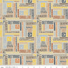 Fat Quarter End of Bolt - Vintage Caterpillar Text C13842 Sand - Riley Blake - CAT Construction - Quilting Cotton Fabric - Licensed Product
