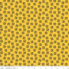 Vintage Caterpillar Logo Toss C13843 Yellow - Riley Blake Designs - CAT Construction - Quilting Cotton Fabric - Licensed Product