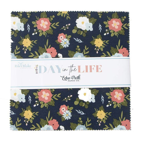 Day in the Life Layer Cake 10" Stacker Bundle - Riley Blake Designs - 42 piece Precut Pre cut - Quilting Cotton Fabric