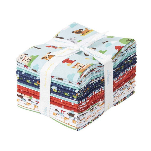 SALE Pets Fat Quarter Bundle 18 pieces - Riley Blake Designs - Pre Cut Precut - Dogs Cats Geckos Hamsters Goldfish- Quilting Cotton Fabric