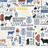 FFA Forever Blue Refreshed Main C13950 Off White - Riley Blake - Future Farmers of America - Quilting Cotton Fabric - Licensed Product