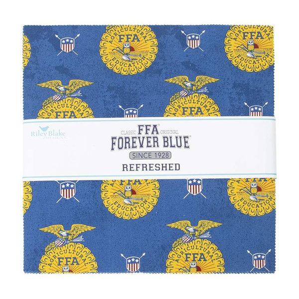 SALE FFA Forever Blue Refreshed Layer Cake 10" Stacker Bundle - Riley Blake - 42 piece Precut Pre cut - Future Farmers -  Quilting Cotton