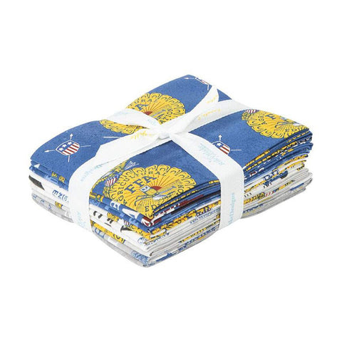 FFA Forever Blue Refreshed Fat Quarter Bundle 9 pieces - Riley Blake Designs - Pre cut Precut - Future Farmers - Quilting Cotton Fabric