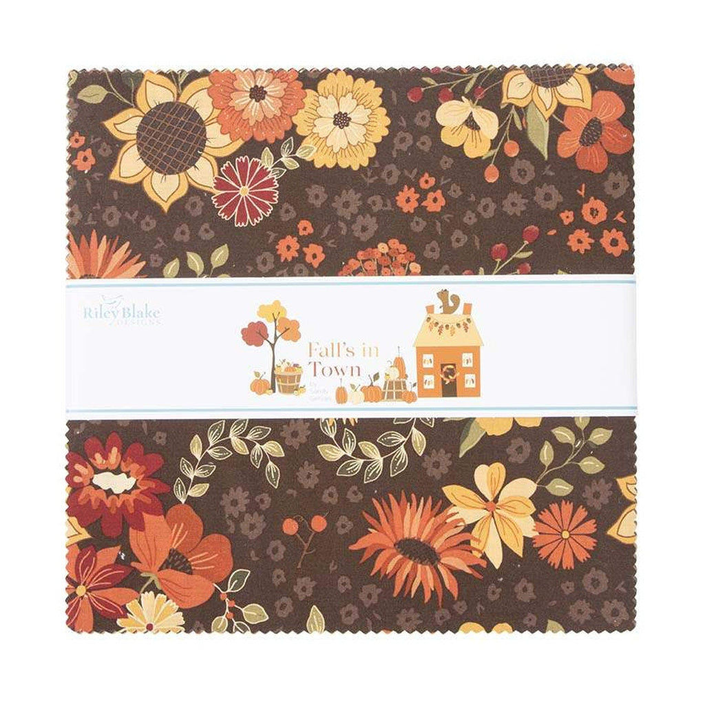 Fall's in Town Riley Blake 5 Stacker 42 Precut Fabric Quilt Squares by  Sandy Gervais 