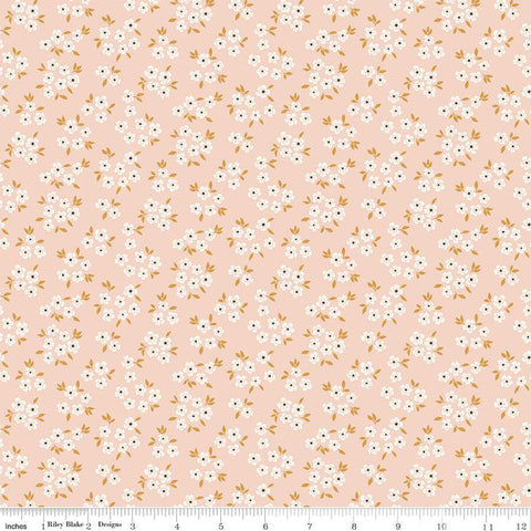Little Swan Ditsy Floral C13742 Blush by Riley Blake Designs - Flowers Blossoms - Quilting Cotton Fabric