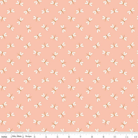 Little Swan Dragonflies C13744 Peaches 'n Cream by Riley Blake Designs - Quilting Cotton Fabric