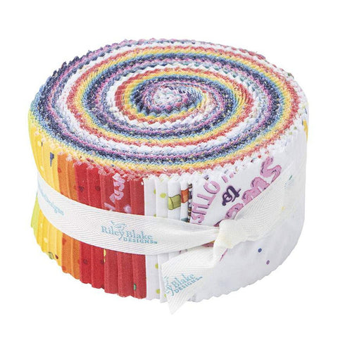 SALE Colors of Kindness 2.5 Inch Rolie Polie Jelly Roll 40 pieces - Riley Blake - Precut Pre cut Bundle - Crayola - Quilting Cotton Fabric