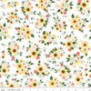 SALE Homemade Main C13720 White - Riley Blake Designs - Floral Flowers - Quilting Cotton Fabric