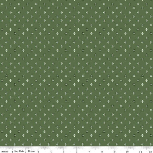 SALE Homemade Sparkle C13725 Forest - Riley Blake Designs - Geometric Non-Metallic Starbursts - Quilting Cotton Fabric