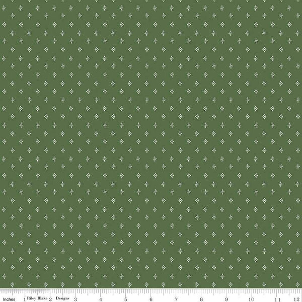 Homemade Sparkle C13725 Forest - Riley Blake Designs - Geometric Non-Metallic Starbursts - Quilting Cotton Fabric