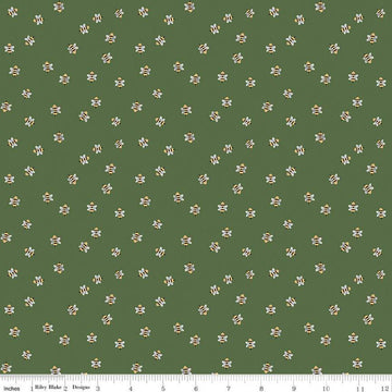 Homemade Bumble Bees C13726 Forest - Riley Blake Designs - Quilting Cotton Fabric