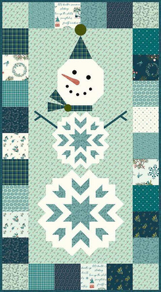 Frosty Wall Hanging Boxed Kit KT-13520 - Riley Blake Designs - Arrival of Winter Snowman - Box Pattern Fabric - Quilting Cotton Fabric