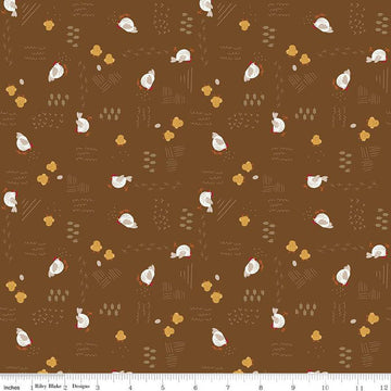 SALE Country Life Chicken Scratch C13791 Field - Riley Blake Designs - Bird Birds Chickens - Quilting Cotton Fabric