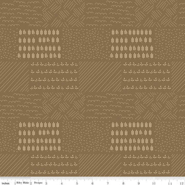 Country Life Field Crops C13794 Soil - Riley Blake Designs - Tone-on-Tone Fields - Quilting Cotton Fabric